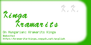 kinga kramarits business card